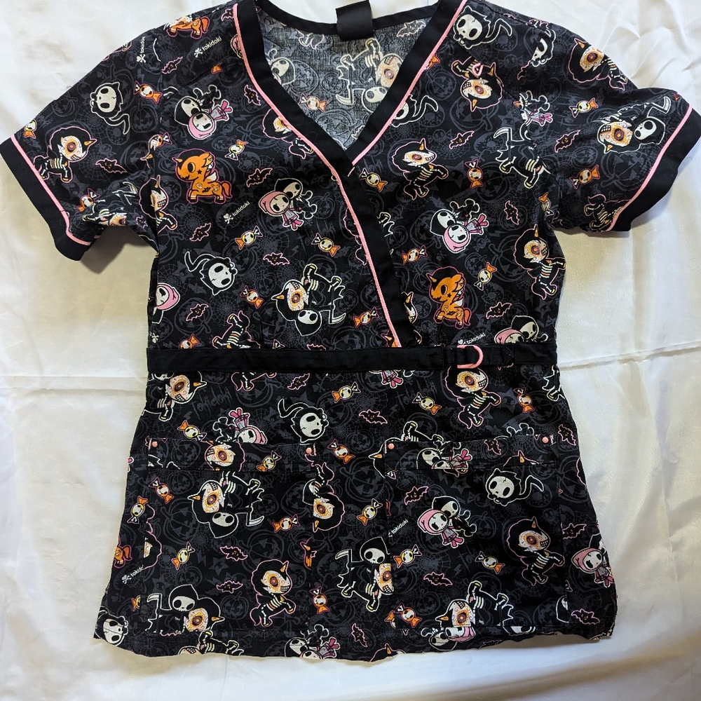TokiDoki Koi Halloween Scrub Top